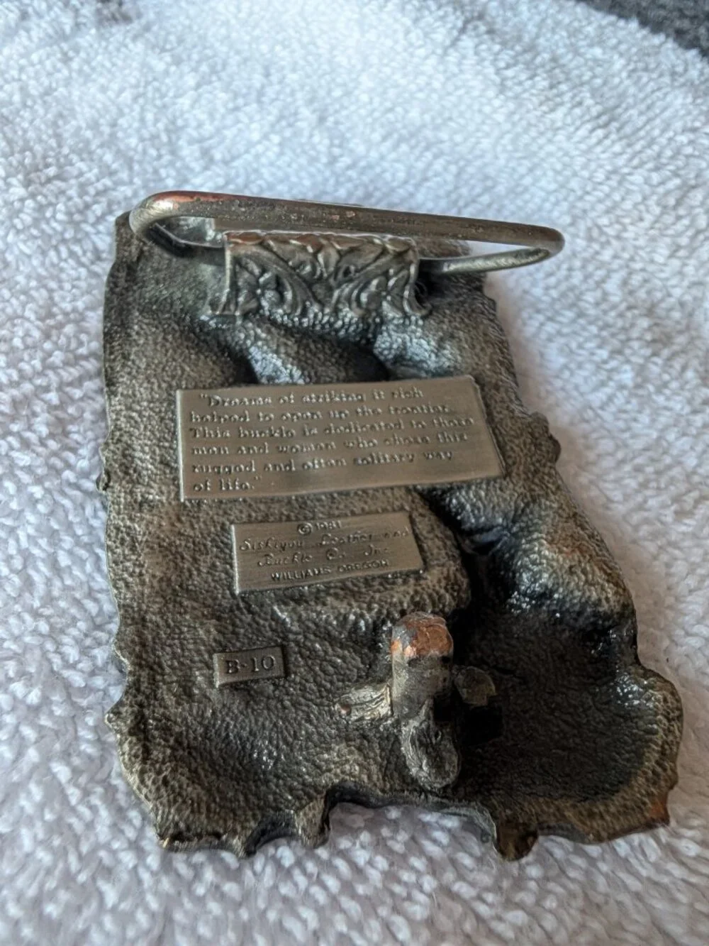 Vintage Gold Prospector / Gold Miner Western Belt Buckle